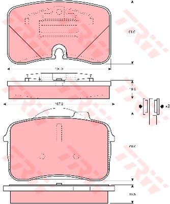 TRW Cotec Brake Pad Set GDB961