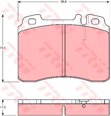 TRW Cotec Brake Pad Set GDB962