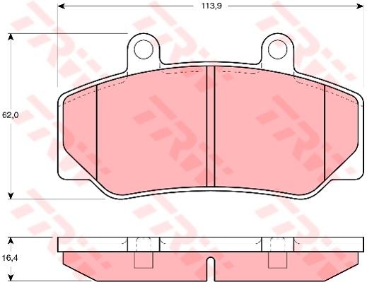 TRW Cotec Brake Pad Set Front GDB970
