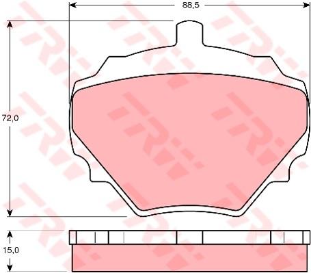 TRW Cotec Brake Pad Set GDB974