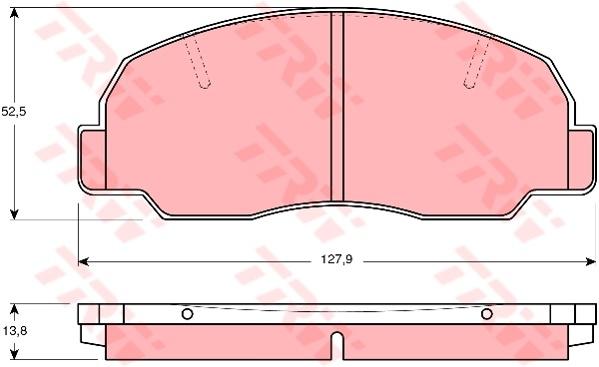 TRW Cotec Brake Pad Set Front GDB980