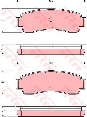 TRW Cotec Brake Pad Set GDB982