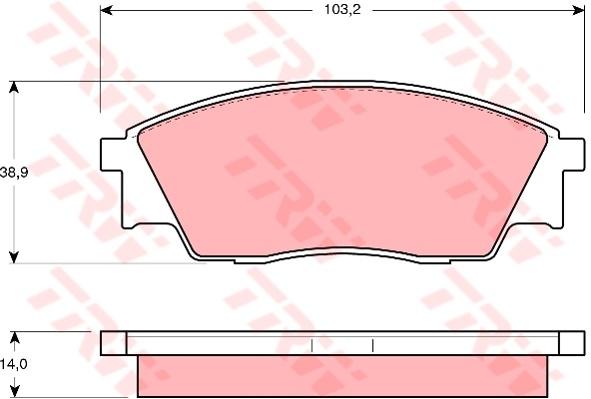 TRW Cotec Brake Pad Set Front GDB991
