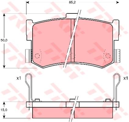 TRW Cotec Brake Pad Set GDB994