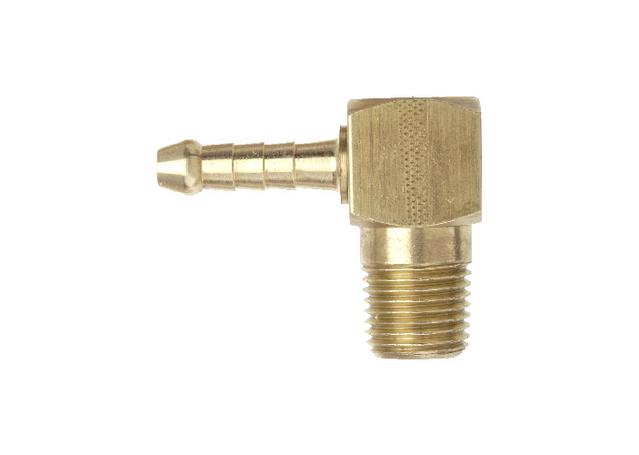 TubeFit Elbow Fitting Brass 1/4"" BSPT x 3/8"" Hose 06006 0604