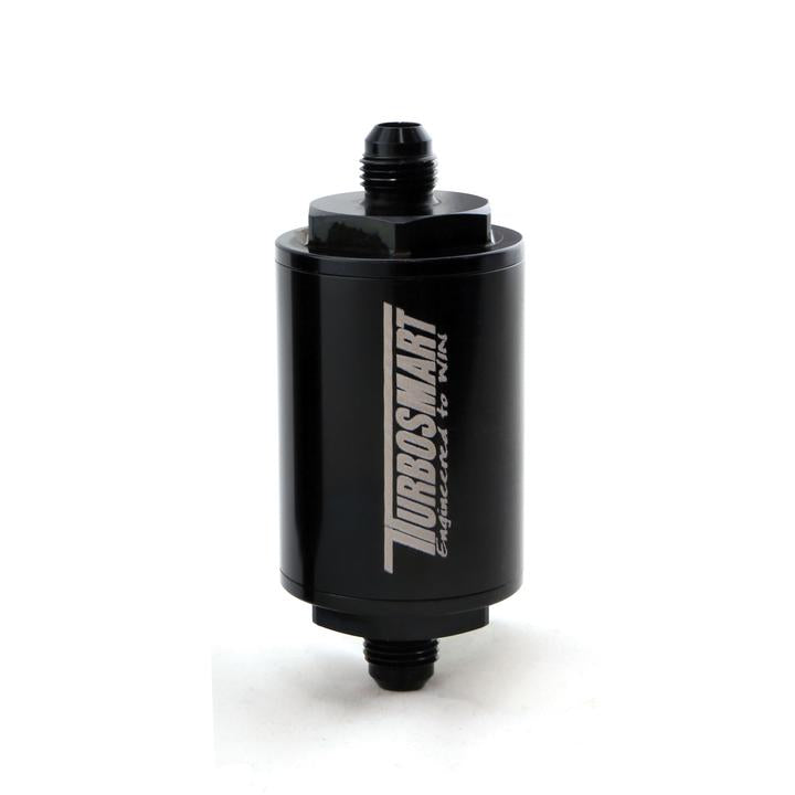 Turbosmart Turbosmart Billet Inline Fuel Filter 1.75x3.825"" -6 AN Male (Black)