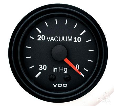 VDO Vacuum Gauge Mechanical 0-30inHg 52mm Round 150077005