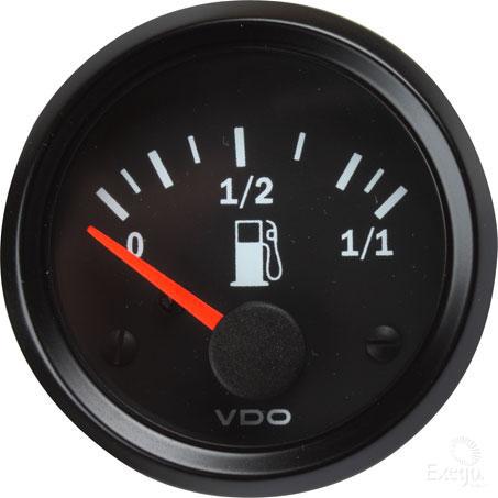 VDO Fuel Gauge 73-10 ohms 12V 52mm Round (suits OE Sender) 301010015