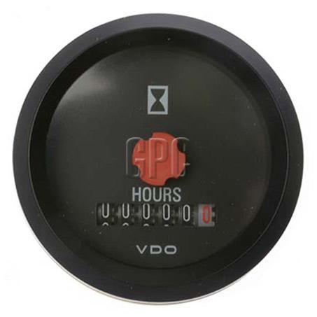 VDO Analogue Hour meter Illuminated 52mm Round 12V 331810012004