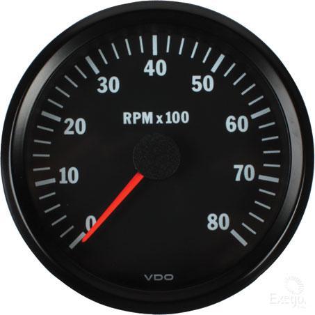 VDO Tachometer Elec 0-8000 RPM 100mm Round 12V 333015034