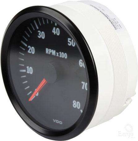 VDO Tachometer Elec 0-8000 RPM 100mm Round 12V 333015034