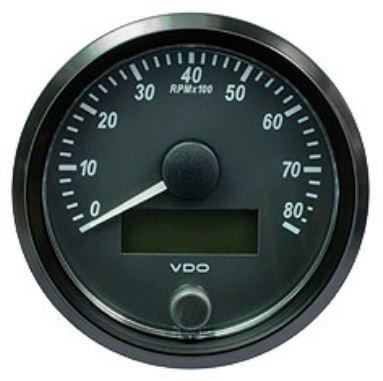 VDO Tachometer Elec 0-8000 RPM 80mm Round A2C3833020030