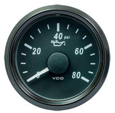 VDO Oil Pressure Gauge 0-80Bar 52mm Round A2C3833190030