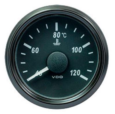 VDO Water Temperature Gauge 10-120deg C 52mm Round A2C3833320030