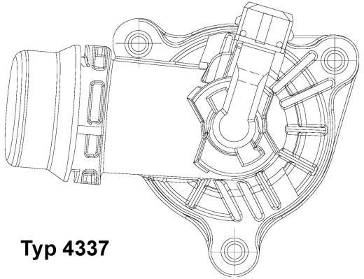 WAHLER Thermostat Housing 4337.105D