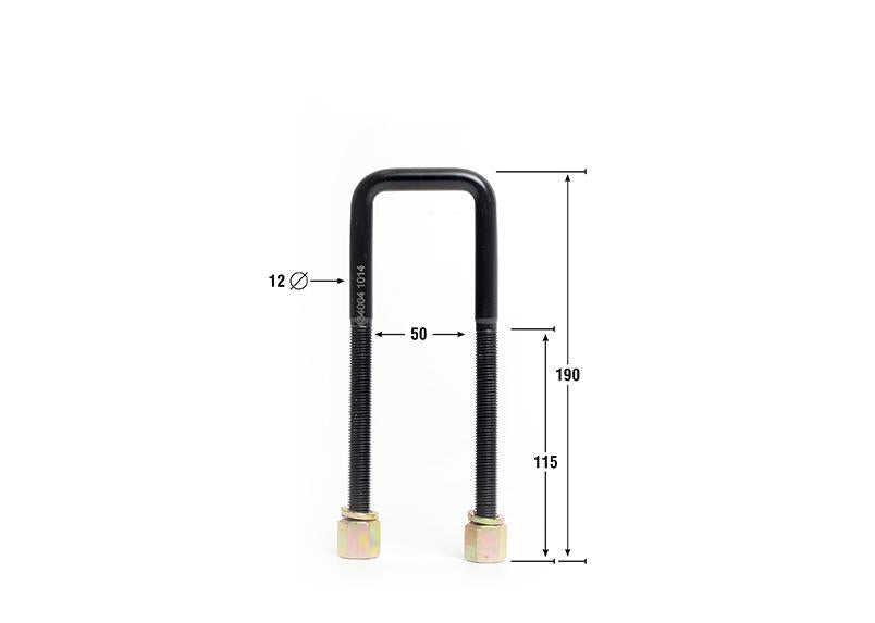 Whiteline KUB101 Trailer Ubolts Squaretop 50mm ID 12mm Tred
