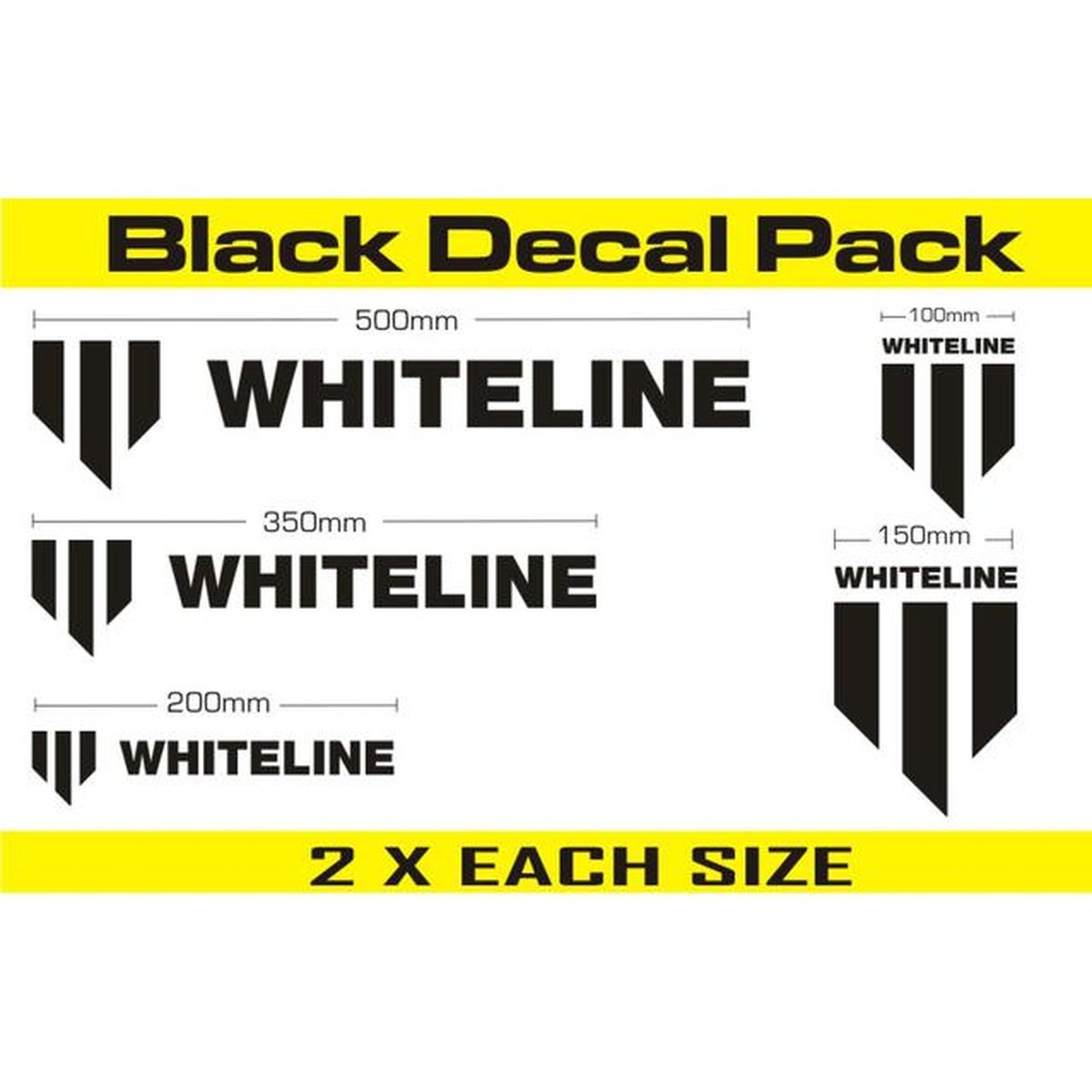 Whiteline KWM002 Decal Pack - Black