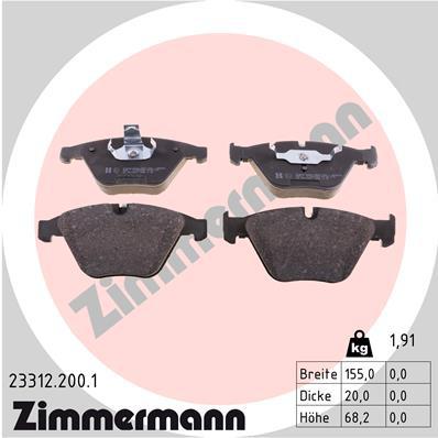 Zimmermann Brake Pad Front Set 23312.200.1