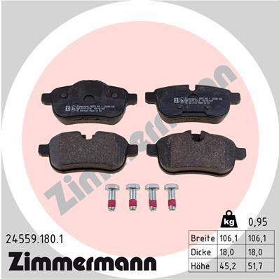 Zimmermann Brake Pad Rear Set 24559.180.1