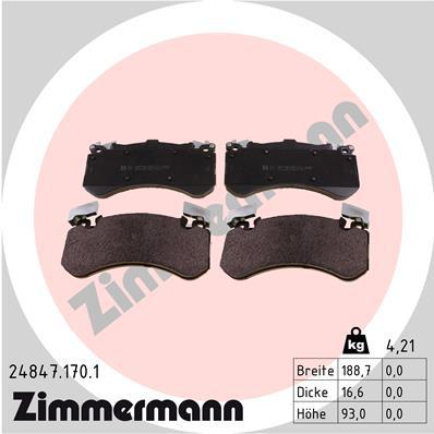 Zimmermann Brake Pad Front Set 24847.170.1