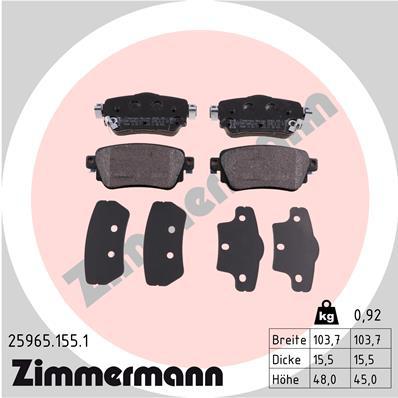 Zimmermann Brake Pad Front Set 25965.155.1