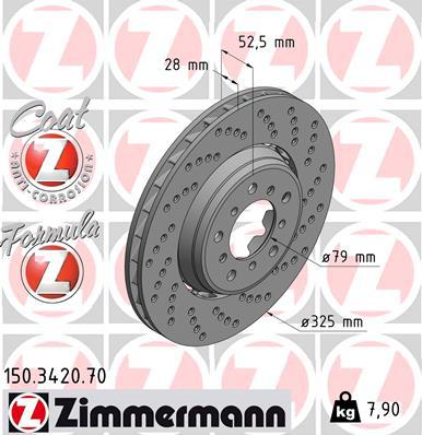 Zimmermann Formula Z Brake Rotor 325mm Front RH 150.3420.70
